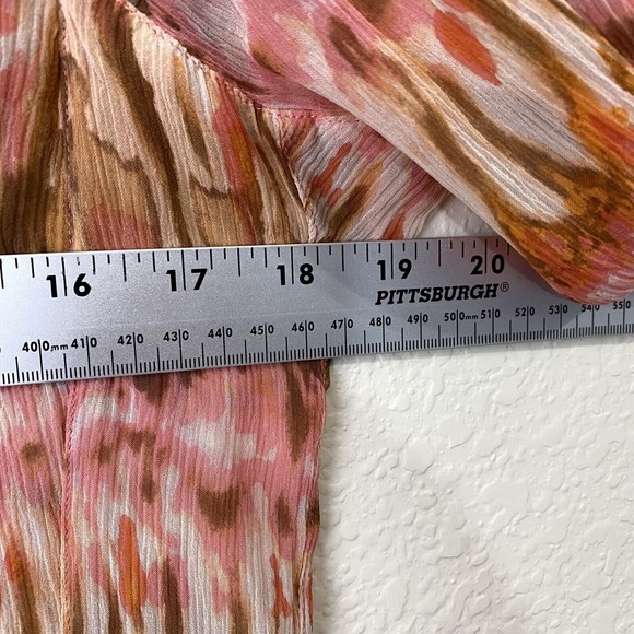 Sundance Womens Blouse Top Size S 100% Silk Tie Dye Boho Embroidered - Picture 4 of 7